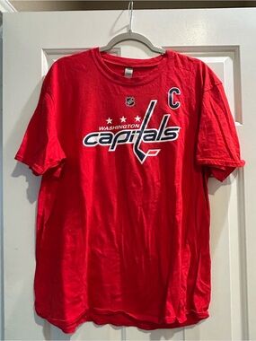 Gildan Red Washington Capitals Logo Tee